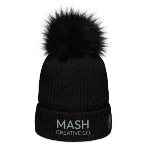 Mash Creative Co. Embroidered Columbia pom-pom beanie