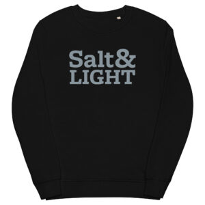 Salt and Light Embroidered Unisex organic sweatshirt